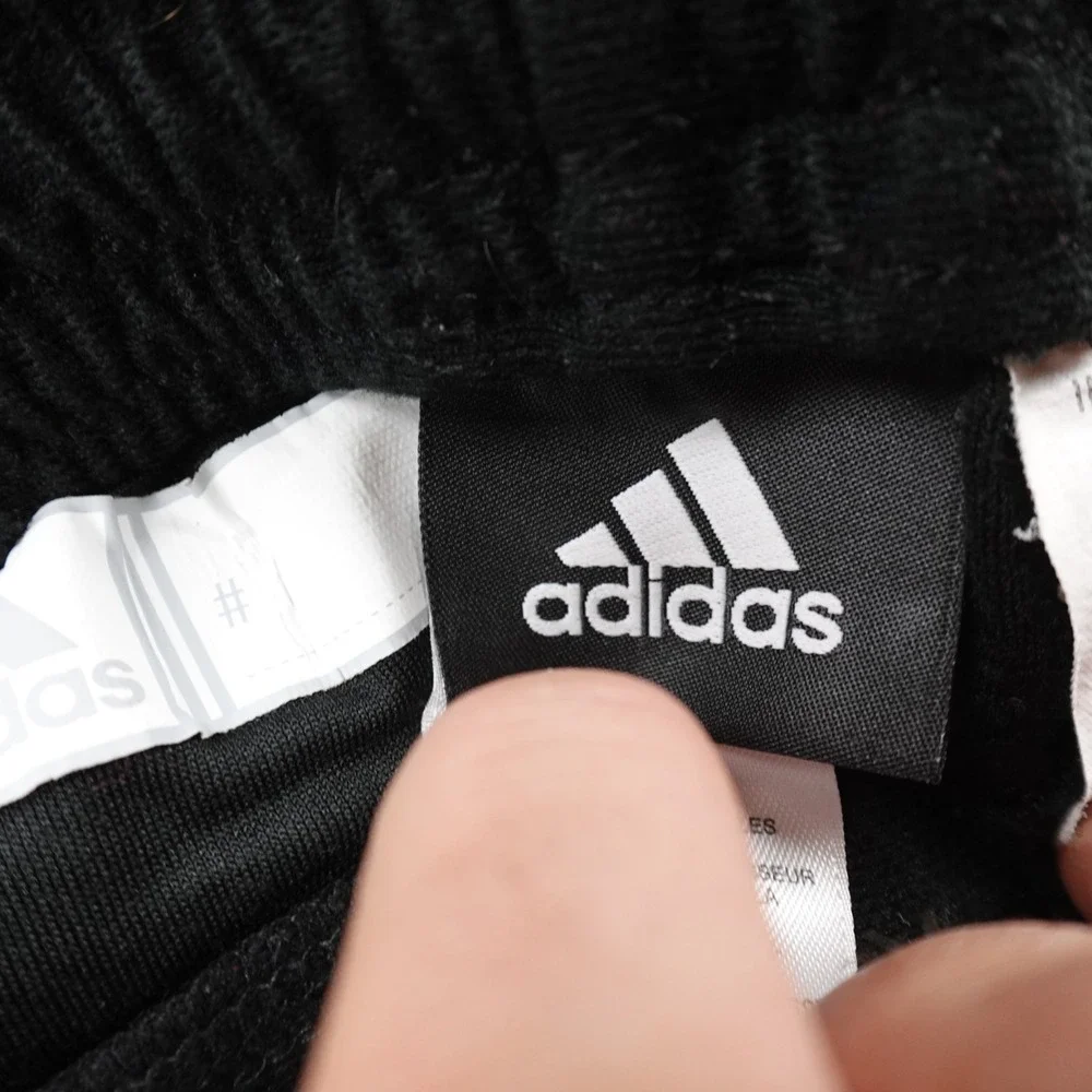 Adidas Pants Mens M Black Track Drawstring WarmUp Jogger‎ Sweatpants Workout Gym